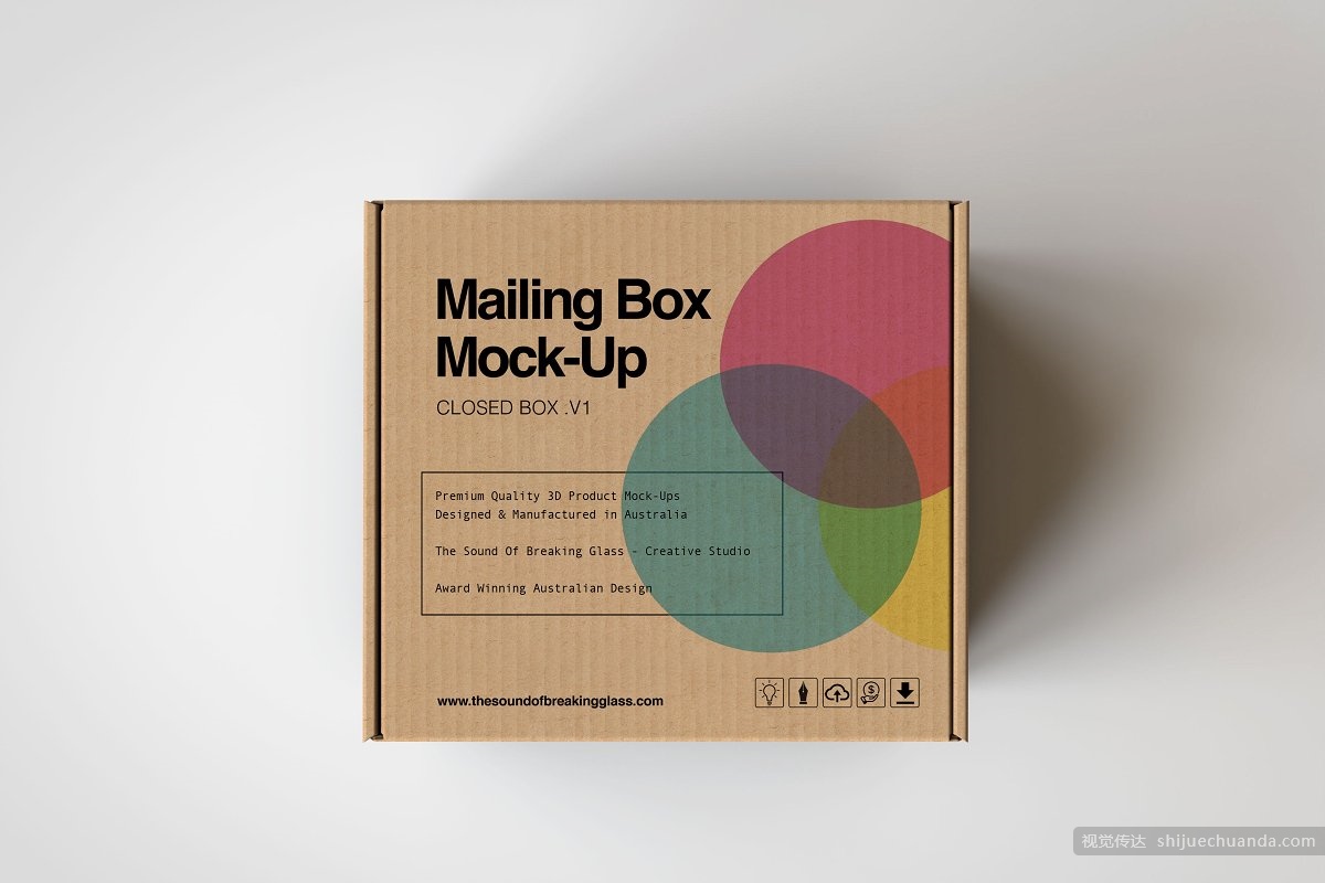 快递纸盒包装样机模板 Mailing | Shipping Box Mockup