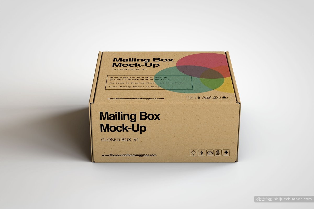 快递纸盒包装样机模板 Mailing | Shipping Box Mockup