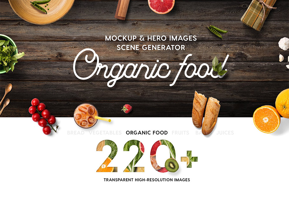 有机食品场景模型样机 Organic Food Scene Generator