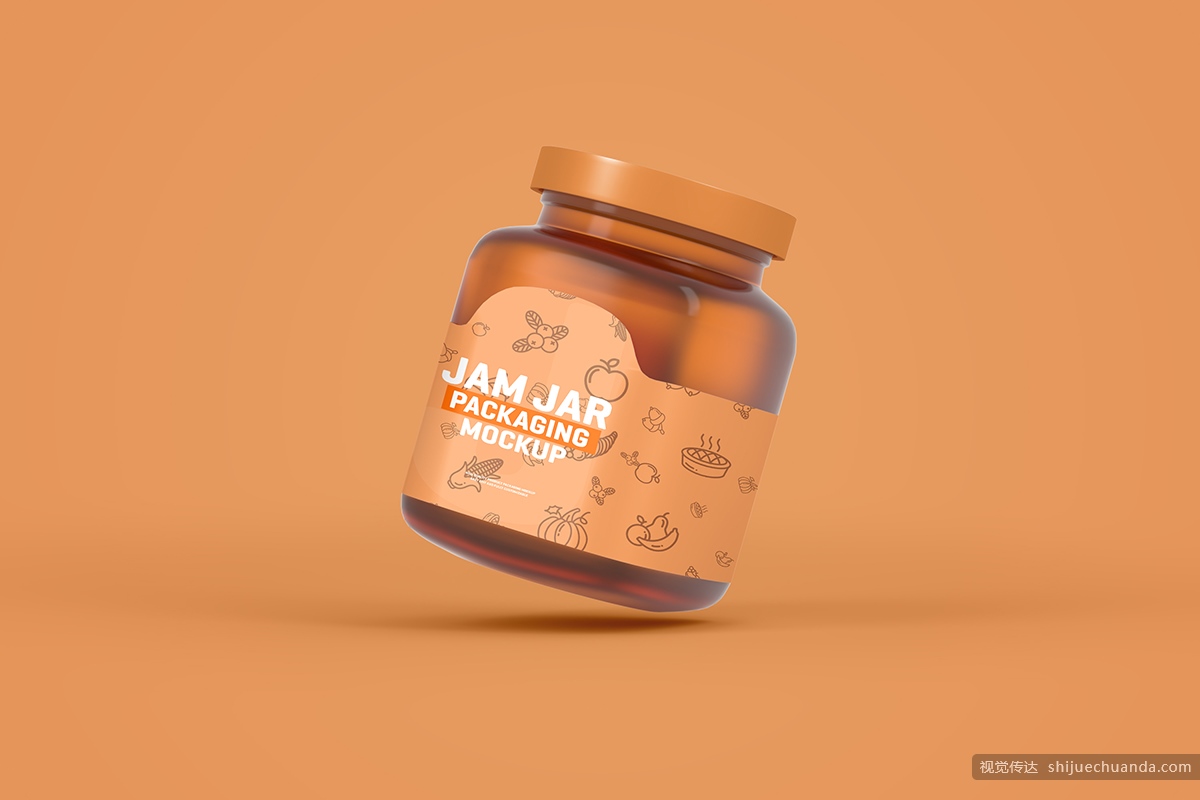 玻璃果酱罐包装样机 Glass Jam Jar Packaging Mockup 