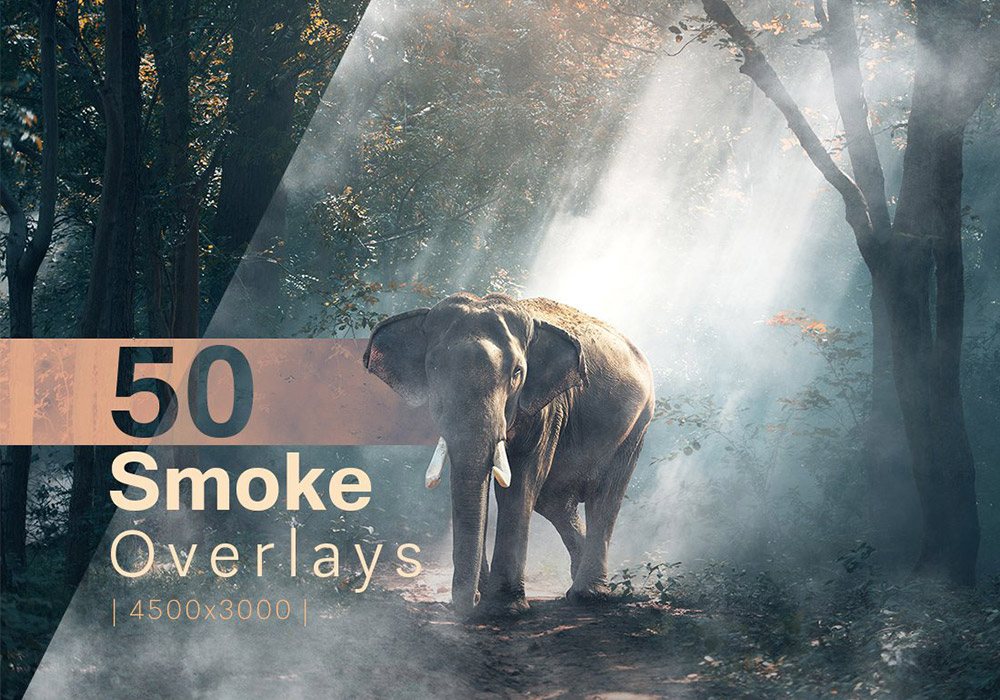 50张真实的烟雾叠加效果纹理 Smoke Overlays