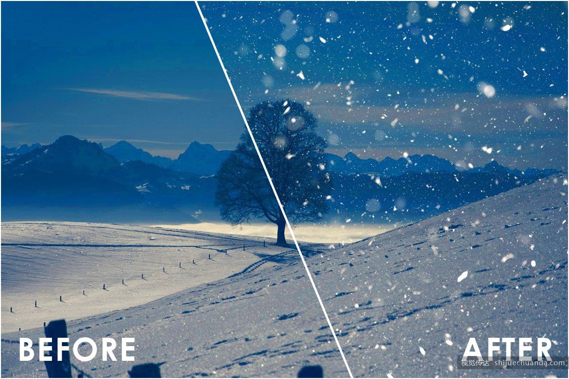 雪景效果叠加覆盖层 Snow Effect Overlays