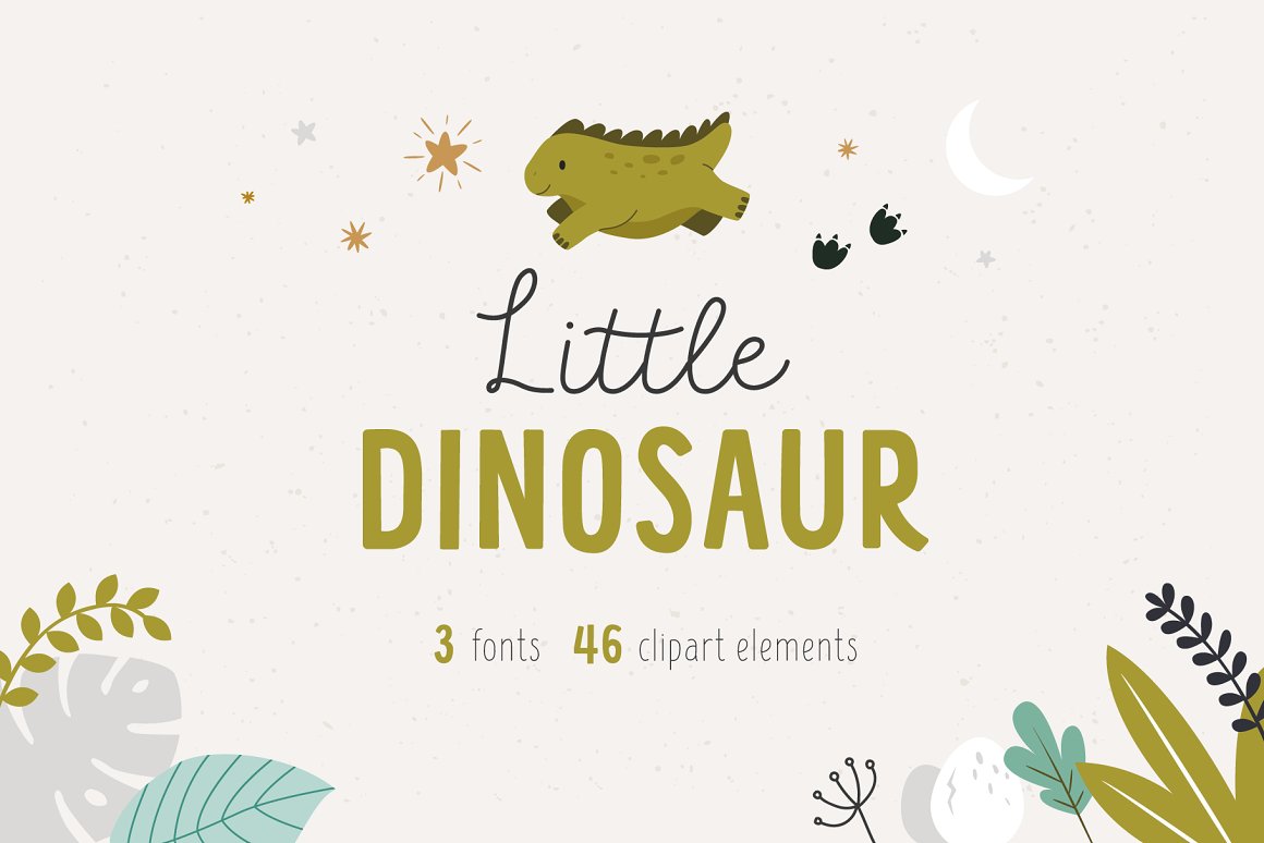 小恐龙可爱英文字体