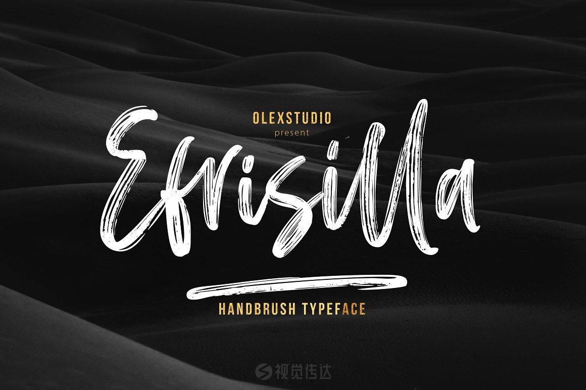 手写笔刷英文字体 EFRISILLA