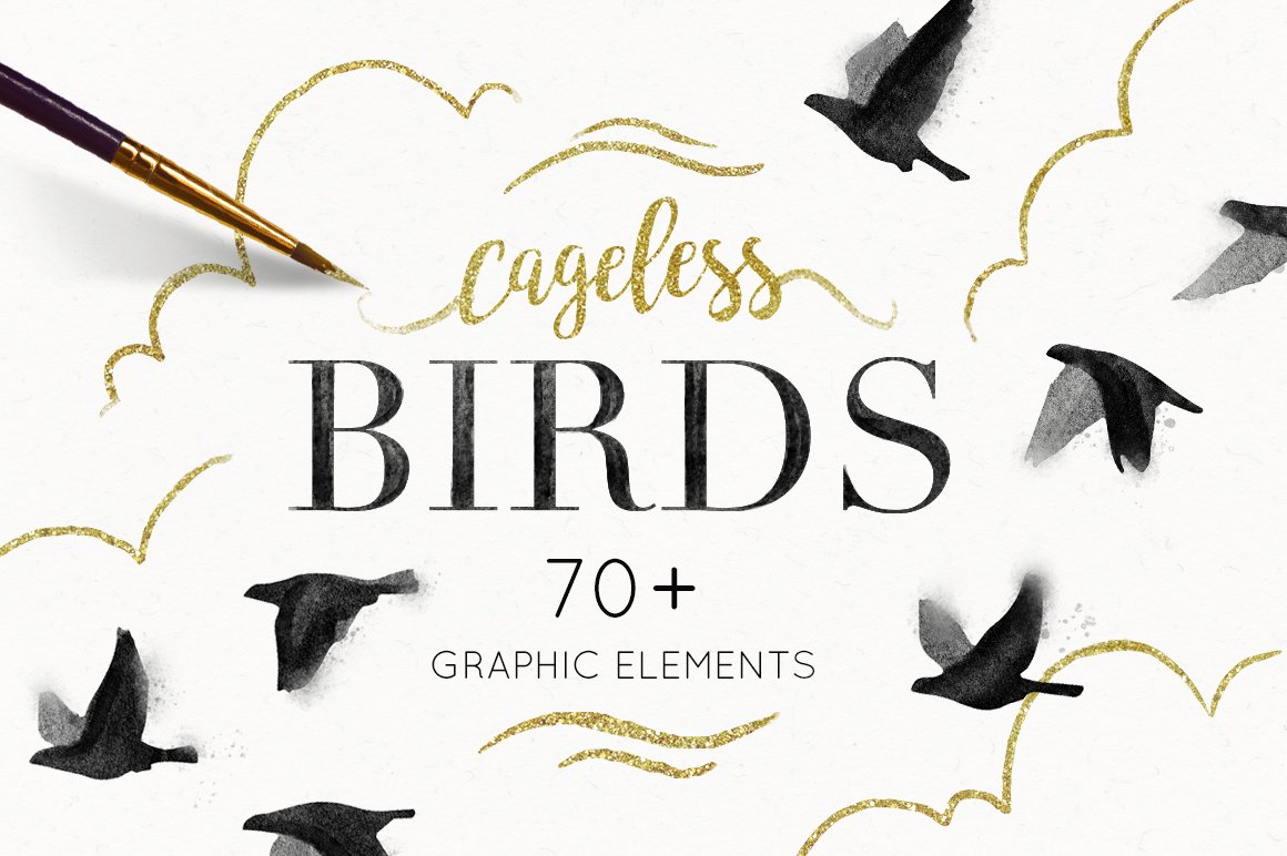 70多种鸟图形元素合集