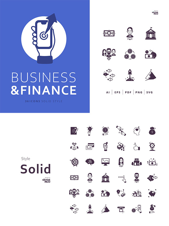 36个商业金融图型图标
