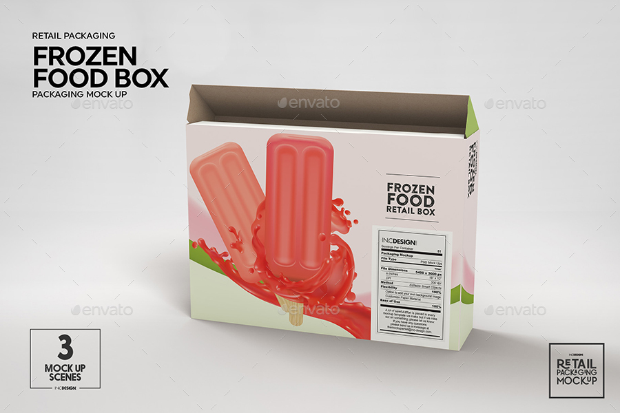冷冻食品盒包装样机