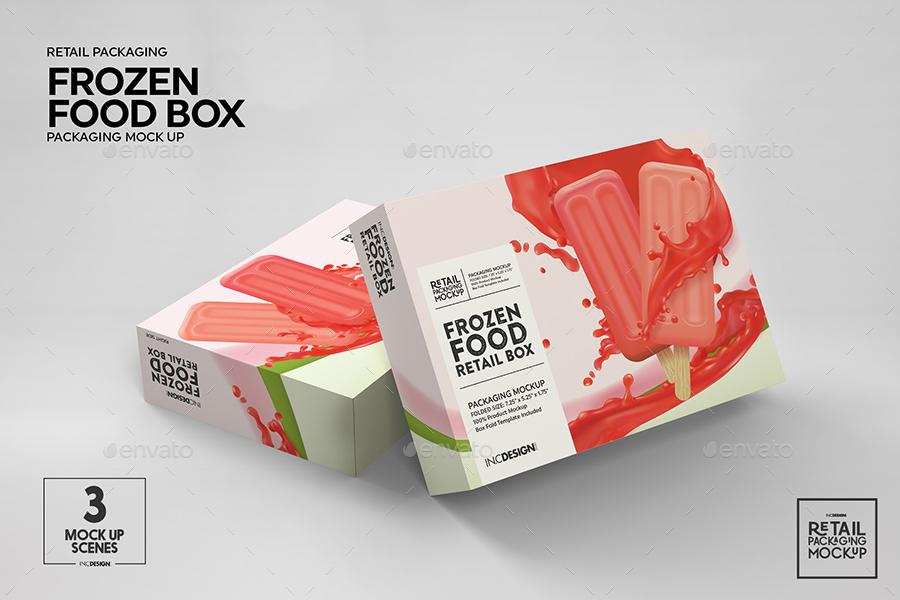 冷冻食品盒包装样机