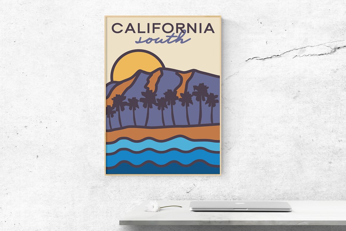 加州设计风格插画