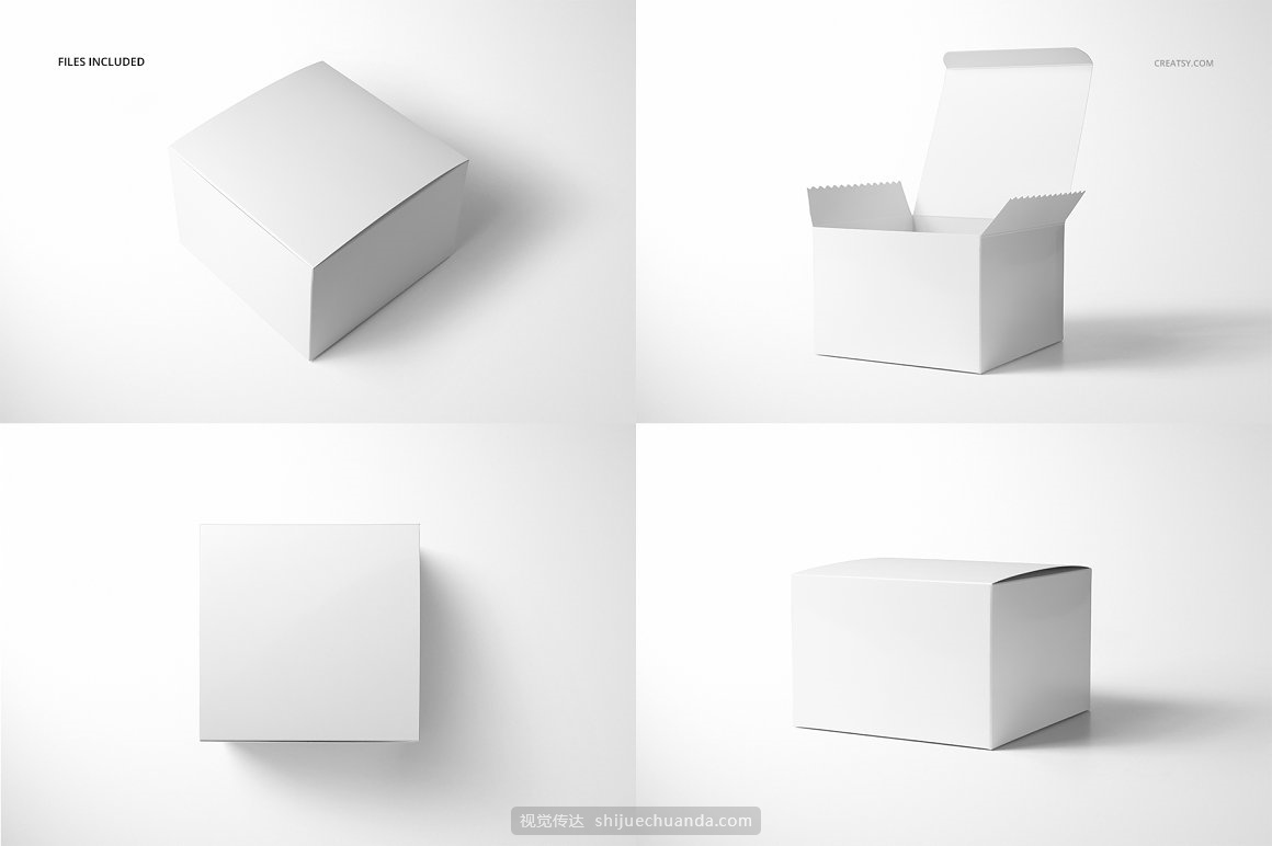 纸箱礼物盒包装设计提案样机PSD模板