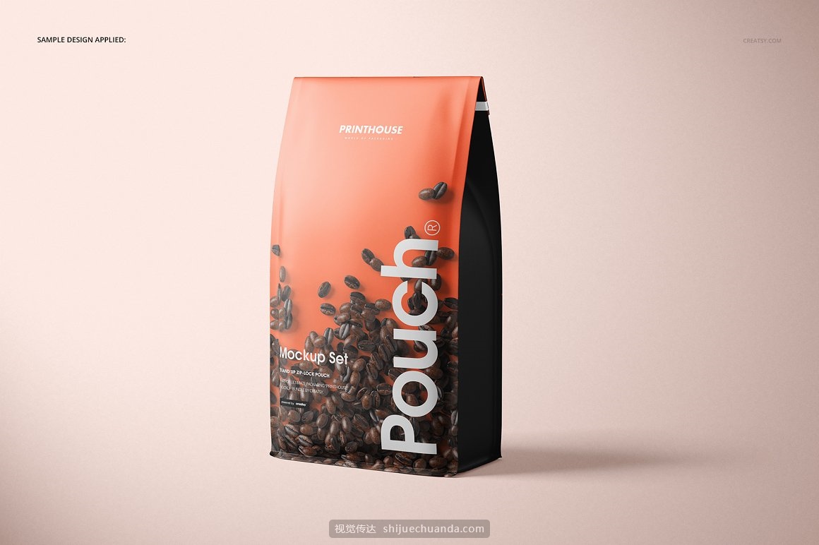 咖啡零食包装袋设计提案样机PSD模板