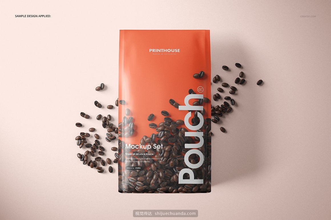 咖啡零食包装袋设计提案样机PSD模板