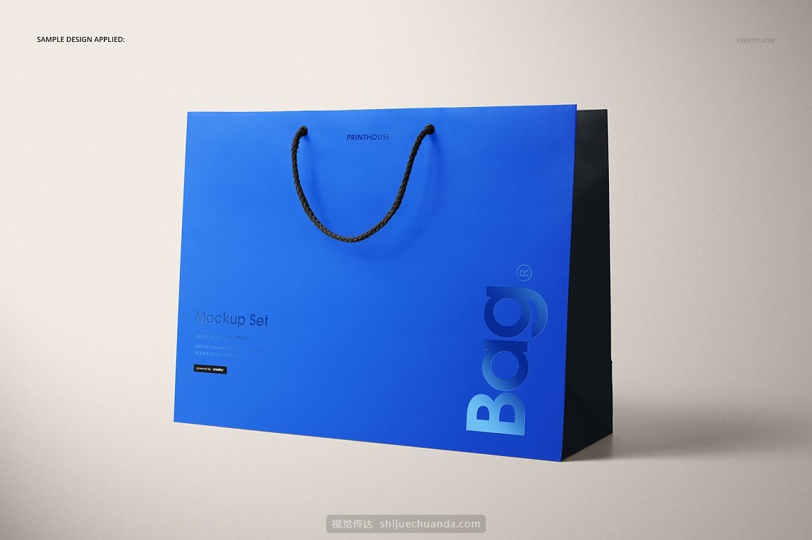 购物袋纸袋环保袋包装设计提案样机psd模板eurototebag2mockupset