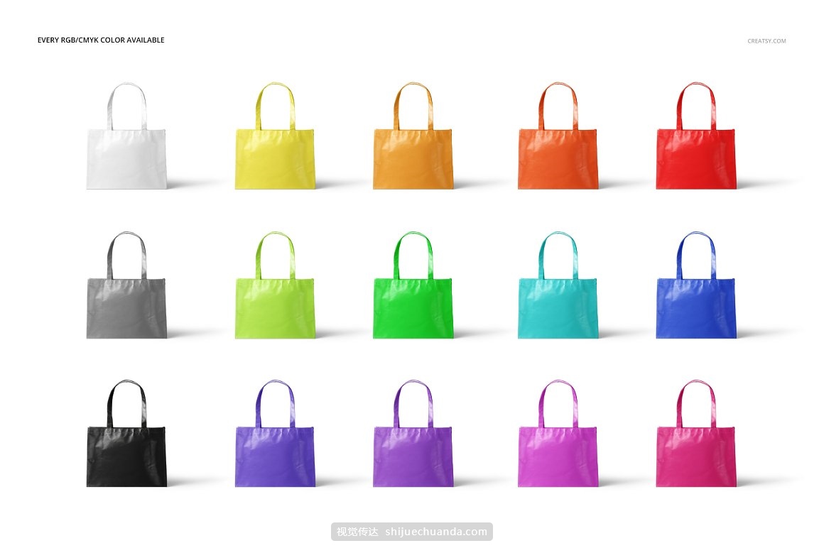 无纺布环保购物袋品牌包装提案样机PSD模板