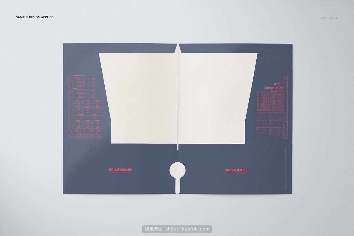 文件夹小册子企业品牌VI设计提案样机模板