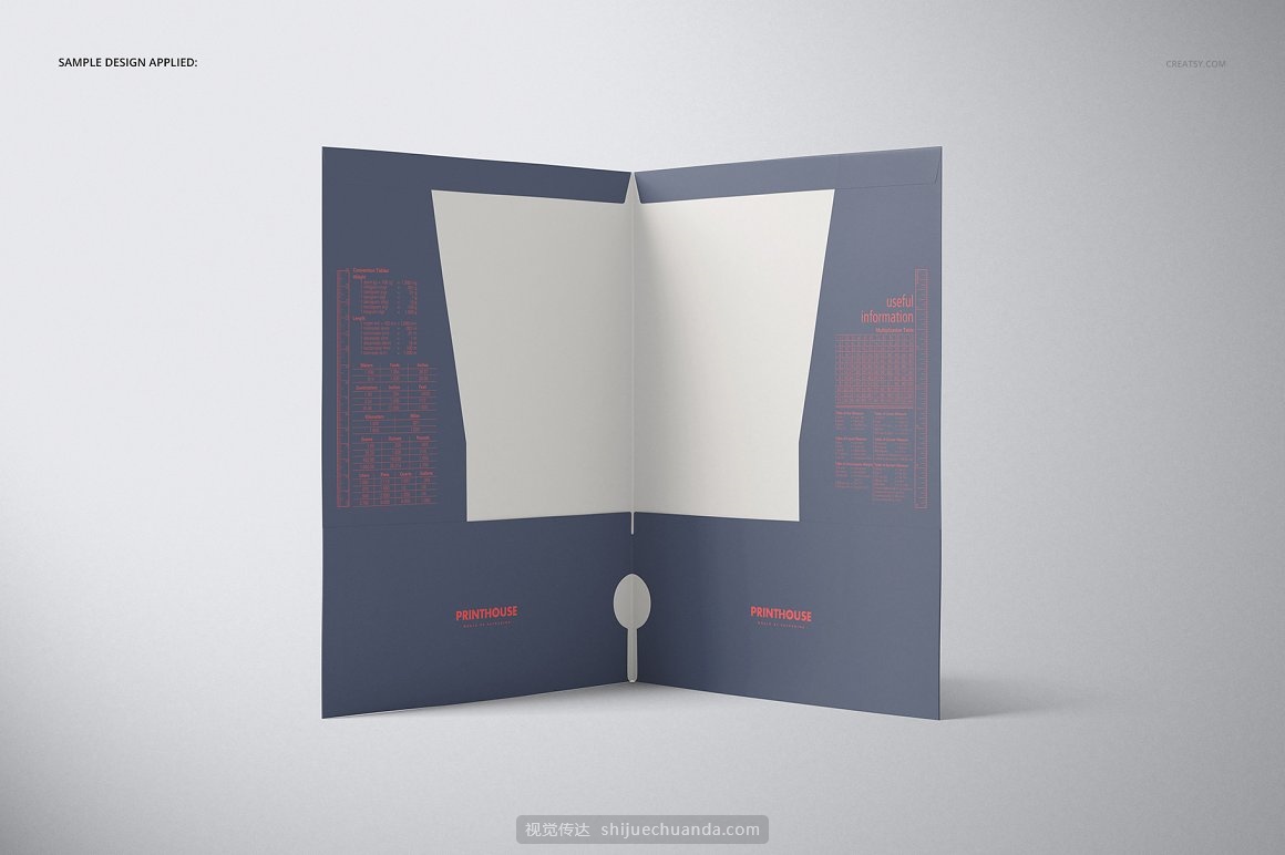 文件夹小册子企业品牌VI设计提案样机模板
