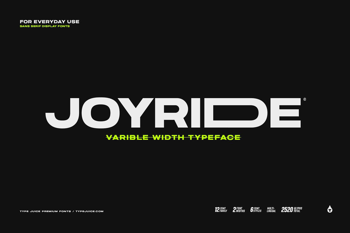 Joyride Extended Typeface