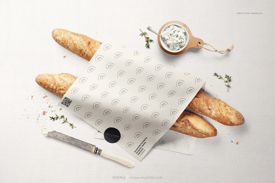 面包食品包装样机模板